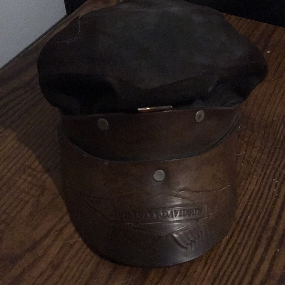 Vintage Harley Davidson leather hat